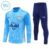Manchester City Barn Trenings Collegegenser 2025-26 Kvart-Zip Blå